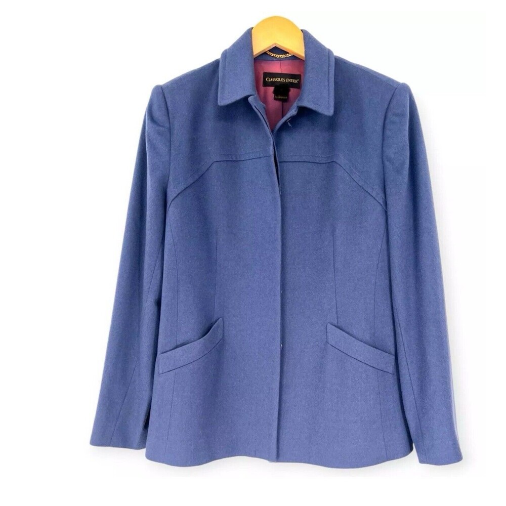 Classiques Entier Cashmere/Lambswool Tailored Wool-Blend Blazer
